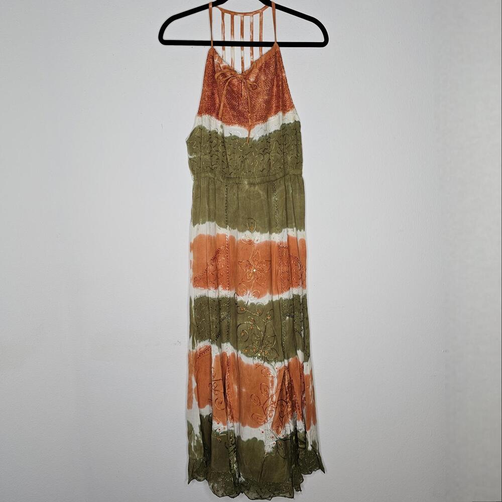 NWT Raga Women's Green/ Orange Dress Size Medium
